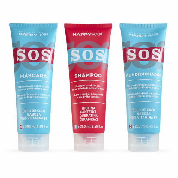 Шампунь + кондиционер + маска Happy Hair SOS комплект 250/250/250 мл